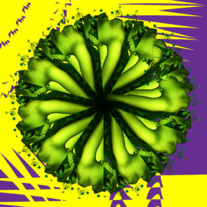 Mandala verde collage